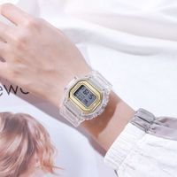 Sports Solid Color Buckle Electronic Women's Watches sku image 3