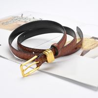 Casual Solid Color Leather Buckle Women's Leather Belts 1 Piece main image 3