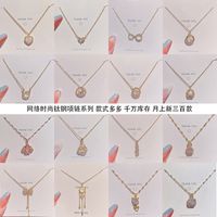Fashion Heart Shape Titanium Steel Pendant Necklace Inlay Zircon Stainless Steel Necklaces 1 Piece main image 3