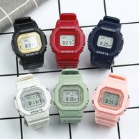 Casual Solid Color Buckle Electronic Men's Watches main image 1
