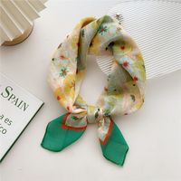 Women's Sweet Flower Cotton And Linen Printing Cotton Linen Scarves sku image 19