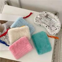 Women's Solid Color Plush Zipper Coin Purses main image 6