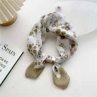 Women's Sweet Flower Cotton And Linen Printing Cotton Linen Scarves sku image 12