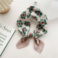 Women's Sweet Flower Cotton And Linen Printing Cotton Linen Scarves sku image 1