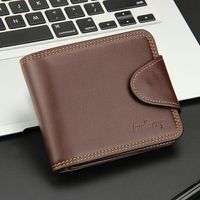 Men's Solid Color Pu Leather Buckle Wallets main image 1