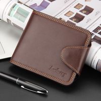 Men's Solid Color Pu Leather Buckle Wallets main image 4