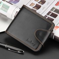 Men's Solid Color Pu Leather Buckle Wallets main image 3