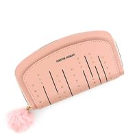 Women's Letter Stripe Pu Leather Ornament Zipper Wallets sku image 1