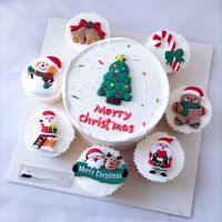 Christmas Christmas Tree Santa Claus Christmas Socks Pe Party Cake Decorating Supplies 1 Piece main image 1