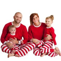 Mode Streifen Baumwolle T-shirt Gerade Hosen Bluse Familie Passenden Outfits main image 5