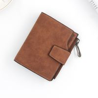 Women's Solid Color Pu Leather Zipper Buckle Wallets sku image 19