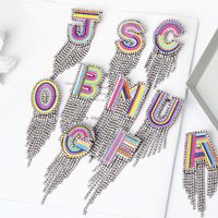 Novelty Fashion Letter Metal Embroidery Plating Rhinestones Unisex Rhinestone Brooches main image 5