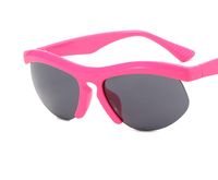 Sports Color Block Resin Biker Half Frame Women's Sunglasses sku image 3
