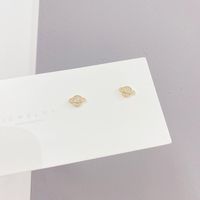 Fashion Star Copper Ear Studs Plating Inlay Zircon Copper Earrings 3 Pairs main image 3