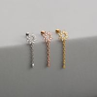 Fashion Cross Heart Shape Copper Drop Earrings Inlay Zircon Copper Earrings 1 Piece sku image 6