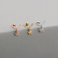 Fashion Cross Heart Shape Copper Drop Earrings Inlay Zircon Copper Earrings 1 Piece sku image 14