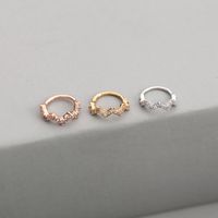 Fashion Round Copper Inlay Zircon Women's Nose Ring 1 Piece sku image 13