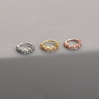 Fashion Round Copper Inlay Zircon Women's Nose Ring 1 Piece sku image 17