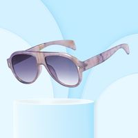 Fashion Color Block Ac Special-shaped Mirror Full Frame Women's Sunglasses main image 1