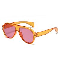 Fashion Color Block Ac Special-shaped Mirror Full Frame Women's Sunglasses sku image 4