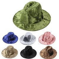 Unisex Fashion Solid Color Flat Eaves Fedora Hat main image 1