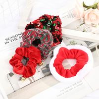 Retro Color Block Sequin Cloth Lace Hair Tie 1 Piece main image 1