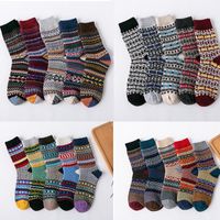 Unisex Ethnic Style Totem Color Block Rabbit Fur Wool Crew Socks 1 Pair main image 4