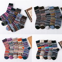 Unisex Ethnic Style Totem Color Block Rabbit Fur Wool Crew Socks 1 Pair main image 1