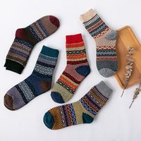 Unisex Ethnic Style Totem Color Block Rabbit Fur Wool Crew Socks 1 Pair sku image 6