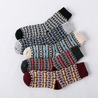 Unisex Ethnic Style Totem Color Block Rabbit Fur Wool Crew Socks 1 Pair sku image 9