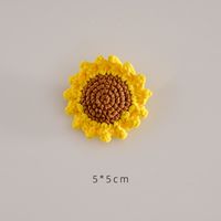 Pastoral Sunflower Yarn Crochet Lace Unisex Brooches sku image 1