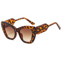 Fashion Color Block Leopard Pc Cat Eye Full Frame Women's Sunglasses sku image 3