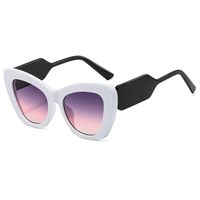 Fashion Color Block Leopard Pc Cat Eye Full Frame Women's Sunglasses sku image 4