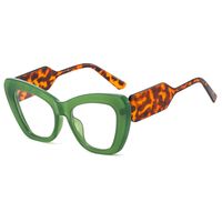 Fashion Color Block Leopard Pc Cat Eye Full Frame Women's Sunglasses sku image 1