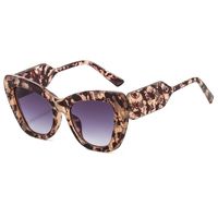 Fashion Color Block Leopard Pc Cat Eye Full Frame Women's Sunglasses sku image 5