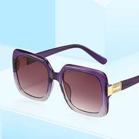 Fashion Color Block Ac Square Full Frame Women's Sunglasses main image 6