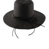 Women's Fashion Solid Color Beaded Flat Eaves Fedora Hat main image 5