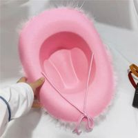 Women's Lady Solid Color Curved Eaves Cowboy Hat main image 4