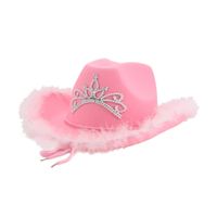 Women's Lady Solid Color Curved Eaves Cowboy Hat main image 1