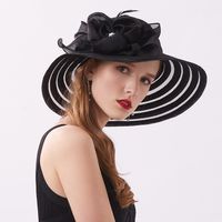 Women's Fashion Solid Color Flowers Flat Eaves Sun Hat main image 5