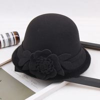 Women's Fashion Flower Flat Eaves Fedora Hat sku image 1