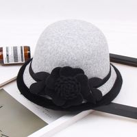Women's Fashion Flower Flat Eaves Fedora Hat sku image 2