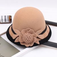 Women's Fashion Flower Flat Eaves Fedora Hat sku image 5
