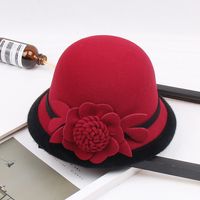 Women's Fashion Flower Flat Eaves Fedora Hat sku image 3