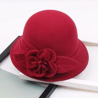 Women's Fashion Flower Flat Eaves Fedora Hat sku image 10