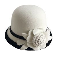 Women's Fashion Flower Flat Eaves Fedora Hat main image 3