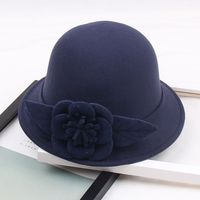 Women's Fashion Flower Flat Eaves Fedora Hat sku image 13