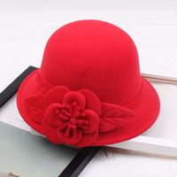 Women's Fashion Flower Flat Eaves Fedora Hat sku image 14