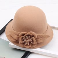 Women's Fashion Flower Flat Eaves Fedora Hat sku image 12