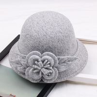 Women's Fashion Flower Flat Eaves Fedora Hat sku image 16